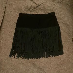 Flirty fringe mini skirt